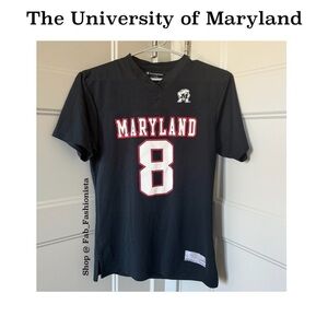 University of Maryland black sports terrapins jersey top Vintage